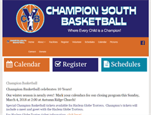Tablet Screenshot of championbasketball.org